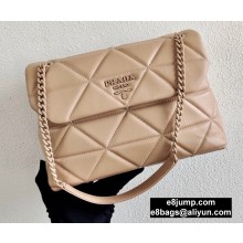 Prada Large Nappa Leather Spectrum Bag 1BD231 Beige 2020