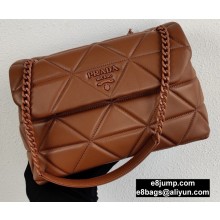 Prada Large Nappa Leather Spectrum Bag 1BD231 Brown 2020