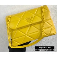 Prada Large Nappa Leather Spectrum Bag 1BD231 Yellow 2020
