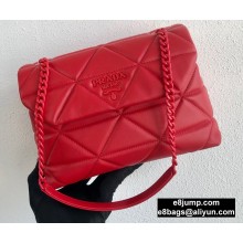 Prada Medium Nappa Leather Spectrum Bag 1BD232 Red 2020