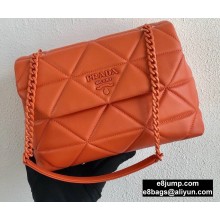 Prada Medium Nappa Leather Spectrum Bag 1BD232 Orange 2020