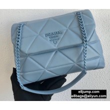 Prada Medium Nappa Leather Spectrum Bag 1BD232 Sky Blue 2020