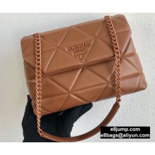 Prada Medium Nappa Leather Spectrum Bag 1BD232 Brown 2020