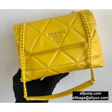 Prada Medium Nappa Leather Spectrum Bag 1BD232 Yellow 2020