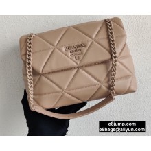 Prada Medium Nappa Leather Spectrum Bag 1BD232 Beige 2020