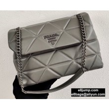 Prada Medium Nappa Leather Spectrum Bag 1BD232 Gray 2020