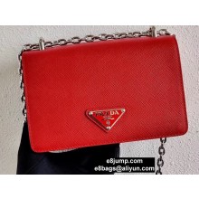 Prada Saffiano Leather Shoulder Mini Bag 1BD032 Red 2020