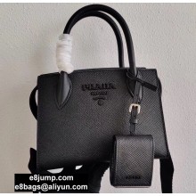 Prada Saffiano Leather Monochrome Bag 1BA269 Black 2020