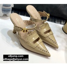 Dior Heel 8cm Boy-D Mules in Perforated Gradient Calfskin Beige 2020