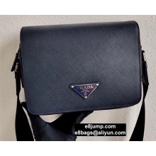Prada Saffiano Leather Shoulder Bag with Strap 2VD038 Dark Blue 2020