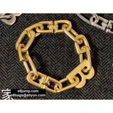 Balenciaga B Chain Thin Bracelet Gold