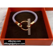 Hermes Glenan Braided Bracelet Light Purple/Gold