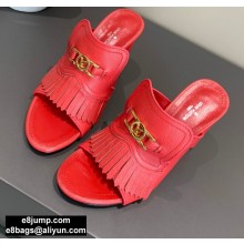 Louis Vuitton Heel 10cm Dauphine Indiana Mules Red 2020