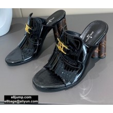 Louis Vuitton Heel 10cm Dauphine Indiana Mules Patent Black 2020