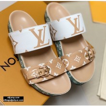 Louis Vuitton Bom Dia Flat Mules White/Beige 2020