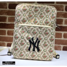Gucci Medium Backpack Bag 536724 NY Patch Flower Print