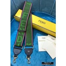 Fendi Leather Long Shoulder Strap You Ribbon Green 2020