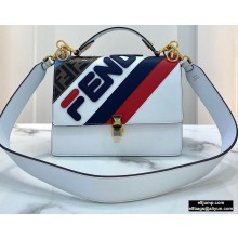 Fendi Leather Kan I Medium Bag Mania Logo White
