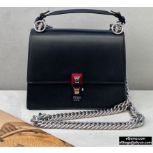 Fendi Leather Kan I Mini Bag Black