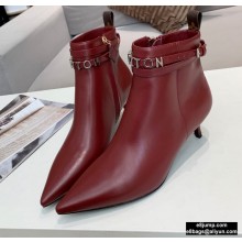 Louis Vuitton Heel 5.5cm Call Back Ankle Boots Burgundy 2020