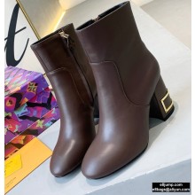 Louis Vuitton Heel 6.5cm Bliss Ankle Boots Coffee 2020