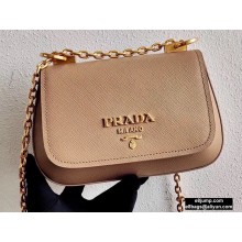 Prada Saffiano Leather Shoulder Bag 1BD275 Beige 2020