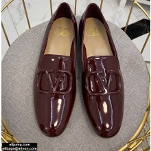 Valentino Vlogo Loafers Patent Burgundy 2020