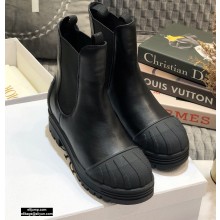 Dior Heel 3.5cm Rubber and Calfskin DiorIron Ankle Boots Black 2020