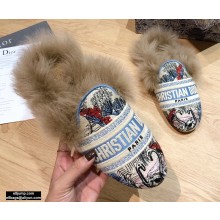Dior Shearling Fur Slippers 01 2020