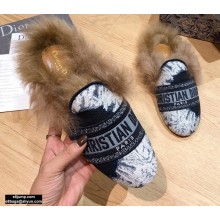 Dior Shearling Fur Slippers 05 2020