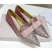 Jimmy Choo Gala Point-Toe Ballerina flats Glitter 02 2020