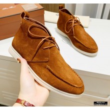 Loro Piana Walk And Walk Suede Ankle Boots 01