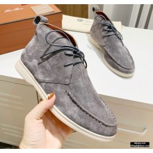 Loro Piana Walk And Walk Suede Ankle Boots 09