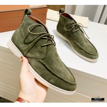 Loro Piana Walk And Walk Suede Ankle Boots 10