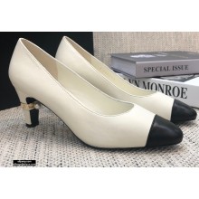 Chanel Pearl Low Heel Pumps White 2020