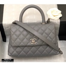 Chanel Coco Handle Small Flap Bag Etoupe with Top Handle A92990