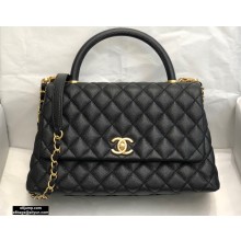 Chanel Coco Handle Medium Flap Bag Black with Top Handle A92991 Top Quality 7148