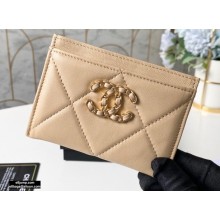 Chanel 19 Card Holder AP1167 Beige 2020