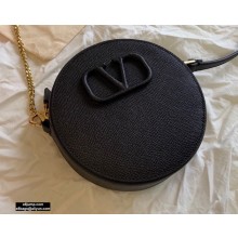Valentino Round VSLING Leather Bag Black 2020