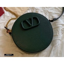 Valentino Round VSLING Leather Bag Green 2020