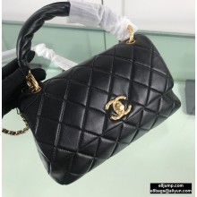 Chanel Lambskin Flap Bag with Handle AS2044 Black 2020