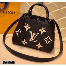Louis Vuitton Grained Leather Montaigne BB Bag M45489 Black 2020