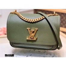 Louis Vuitton Grained Calf Leather Lockme Chain PM Bag M57067 Khaki Green 2020