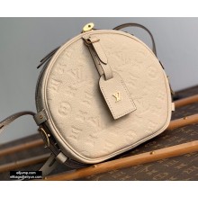Louis Vuitton Monogram Empreinte Boite Chapeau Souple MM Bag M45276 Creme 2020