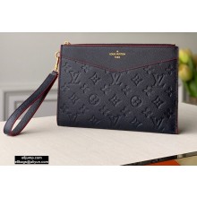 Louis Vuitton Monogram Empreinte Pochette Mélanie MM Pouch Clutch Bag M68706 Marine Rouge 2020