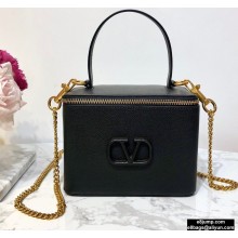 Valentino VSLING Calfskin Vanity Case Bag Black 2020