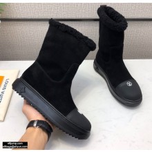 Louis Vuitton Shearling Ankle Boots Black 2020