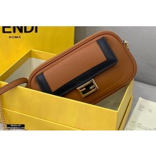 Fendi Leather Easy 2 Mini Baguette Bag Brown 2020