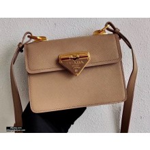 Prada Saffiano Leather Symbole Shoulder Bag 1BD270 Beige 2020