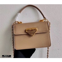 Prada Saffiano Leather Symbole HandBag 1BN021 Beige 2020